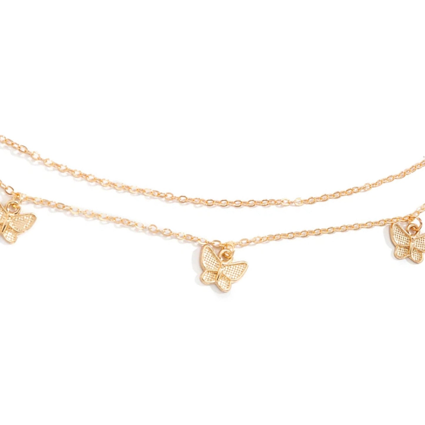 Butterfly Waist Chain Jewelry Set of 2 | Gold Chains with Butterfly Charms
