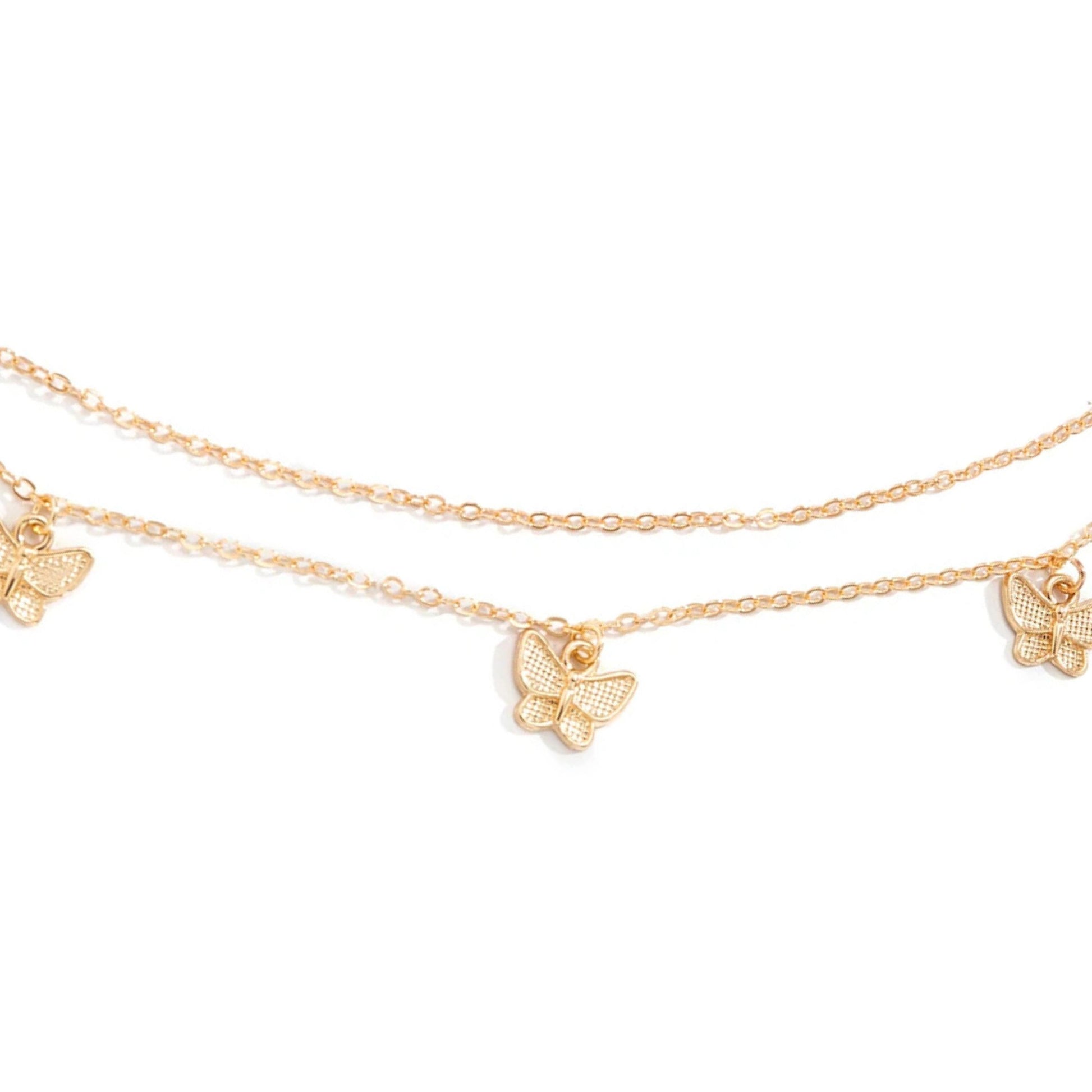 Butterfly Waist Chain Jewelry Set of 2 | Gold Chains with Butterfly Charms