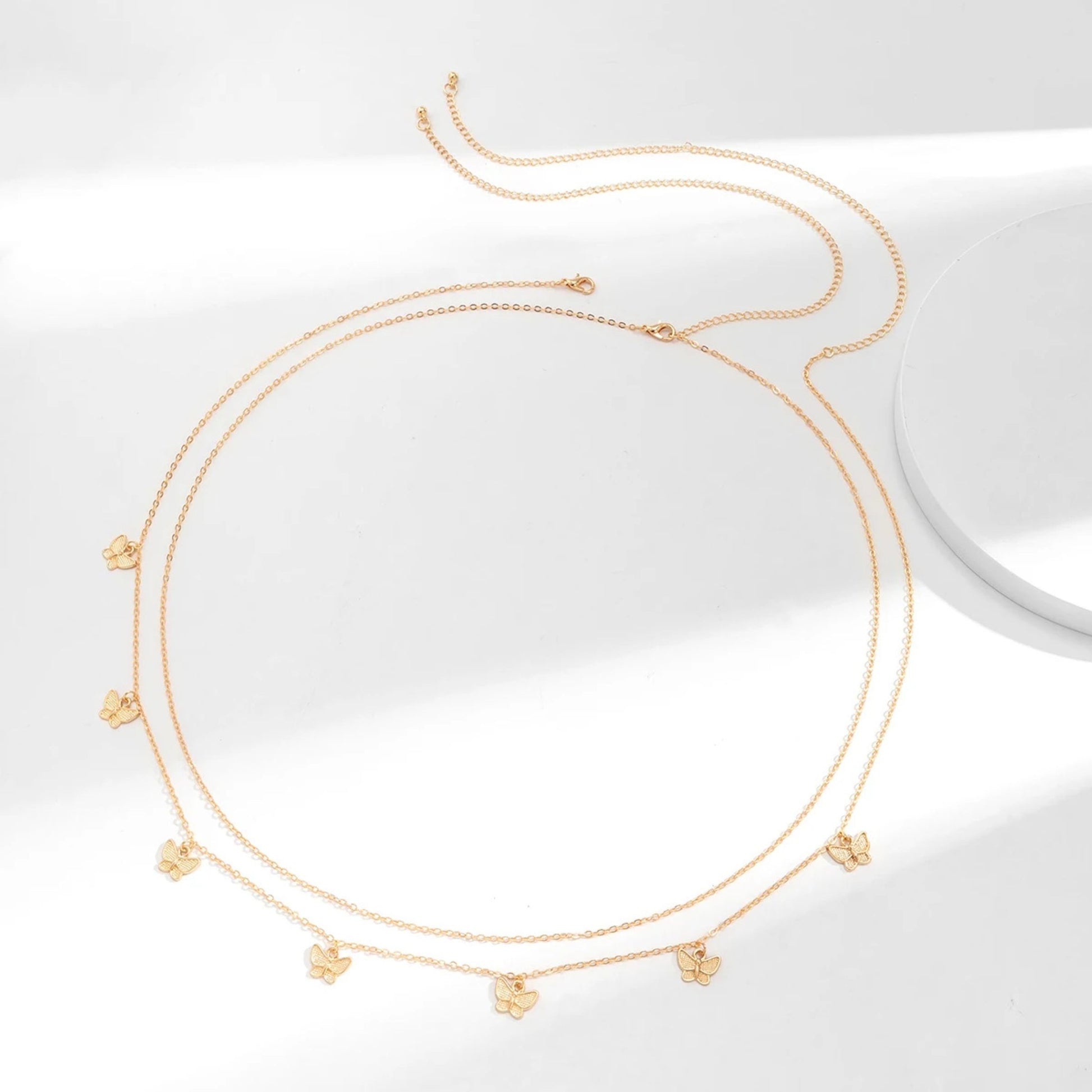 Butterfly Waist Chain Jewelry Set of 2 | Gold Chains with Butterfly Charms