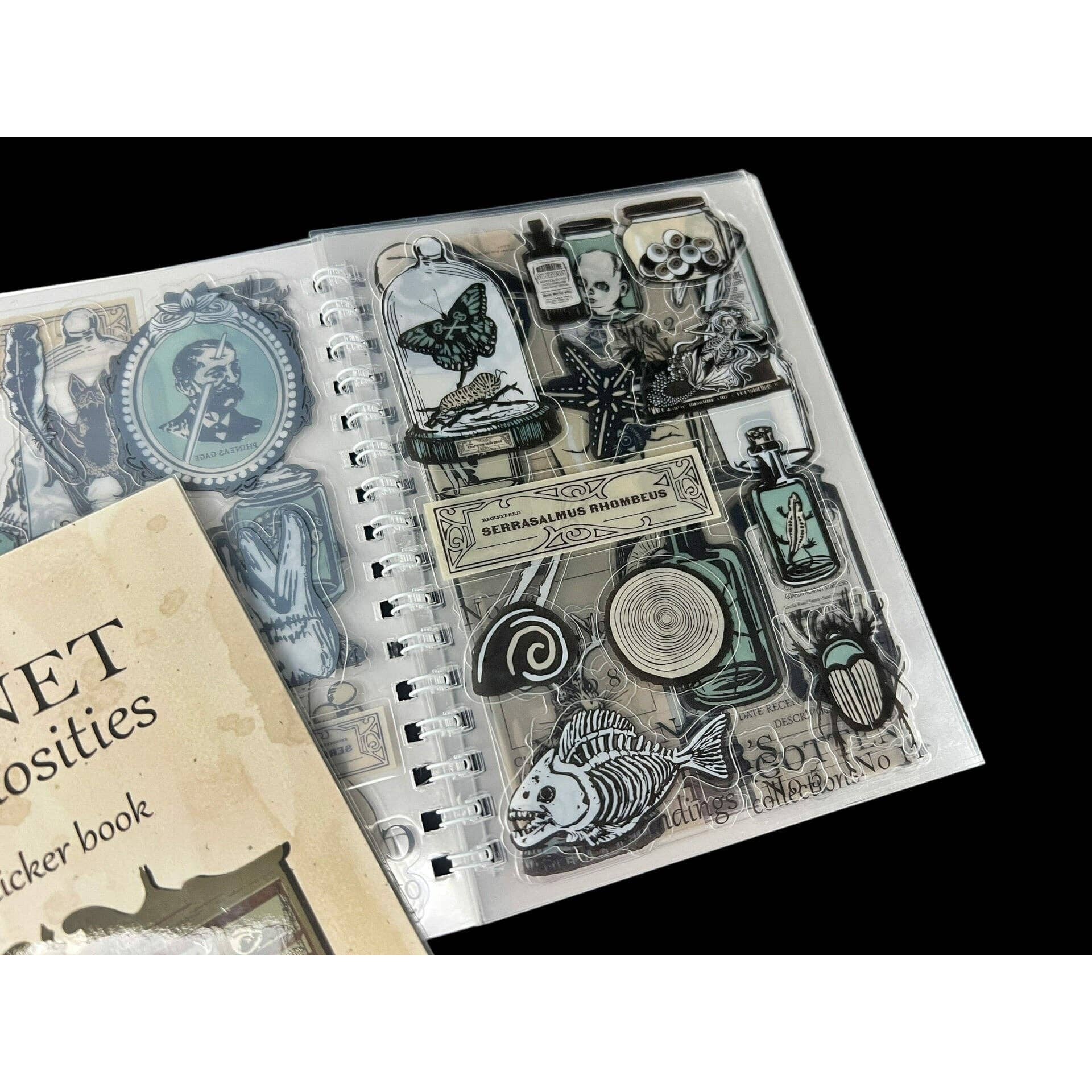 Cabinet of Curiosities Mini Sticker Book | 10 Pages Vintage Designs Decal