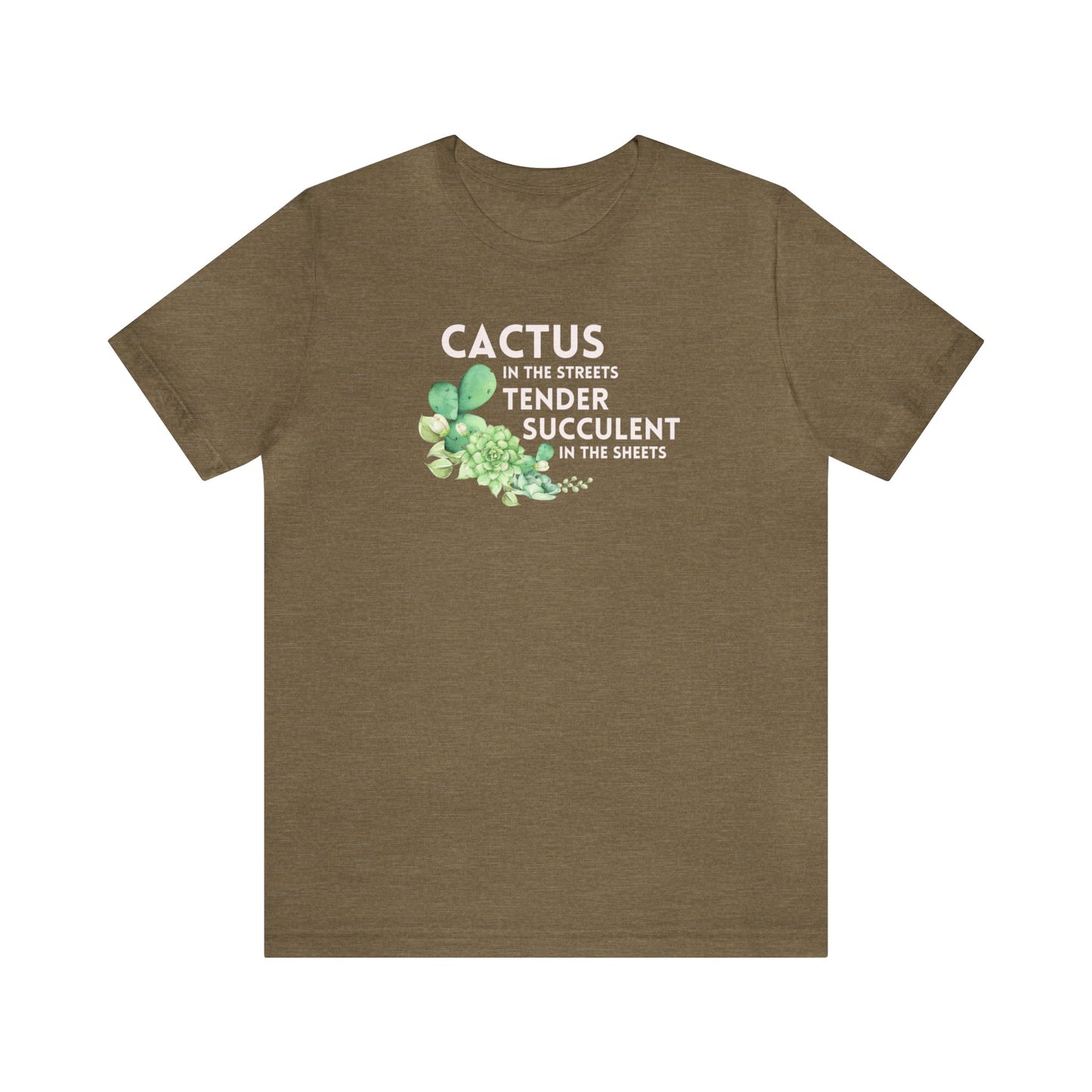 Cactus in the Streets Tender Succulent in the Street Jersey Short Sleeve Tee [Multiple Color Options]
