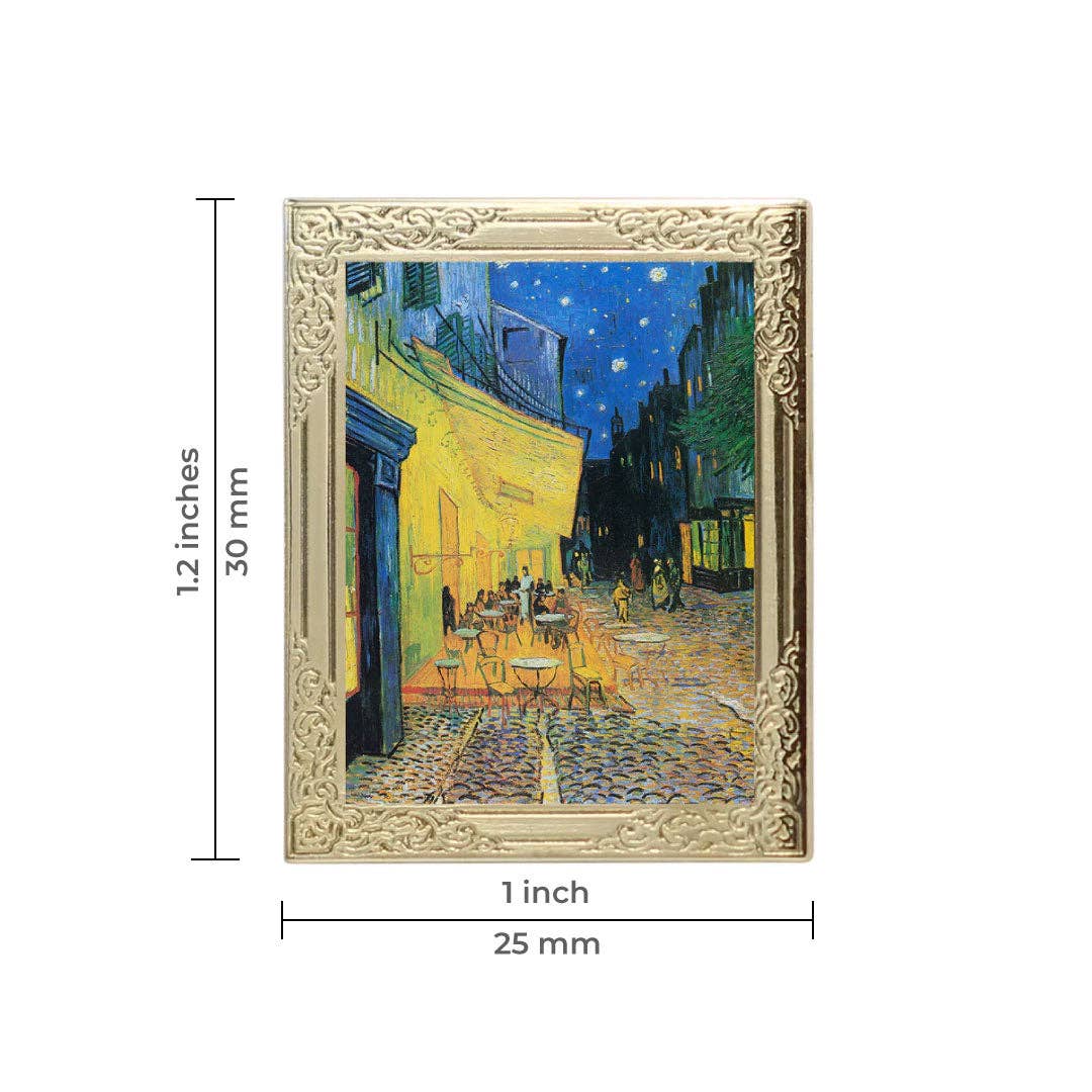 Café Terrace at Night by Van Gogh Art Frame Pin | Museum Enamel Lapel Pin