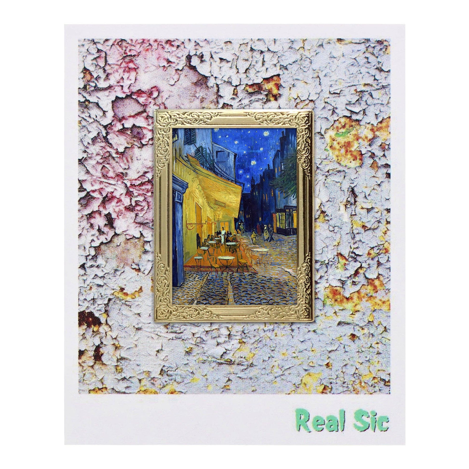 Café Terrace at Night by Van Gogh Art Frame Pin | Museum Enamel Lapel Pin-Real Sic-The Bullish Store