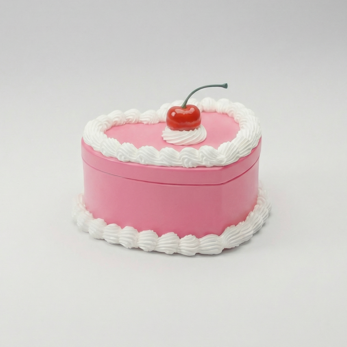 Cake Jewelry Box | Hand Decorated Small Heart Cake Storage Box in Blue or Pink