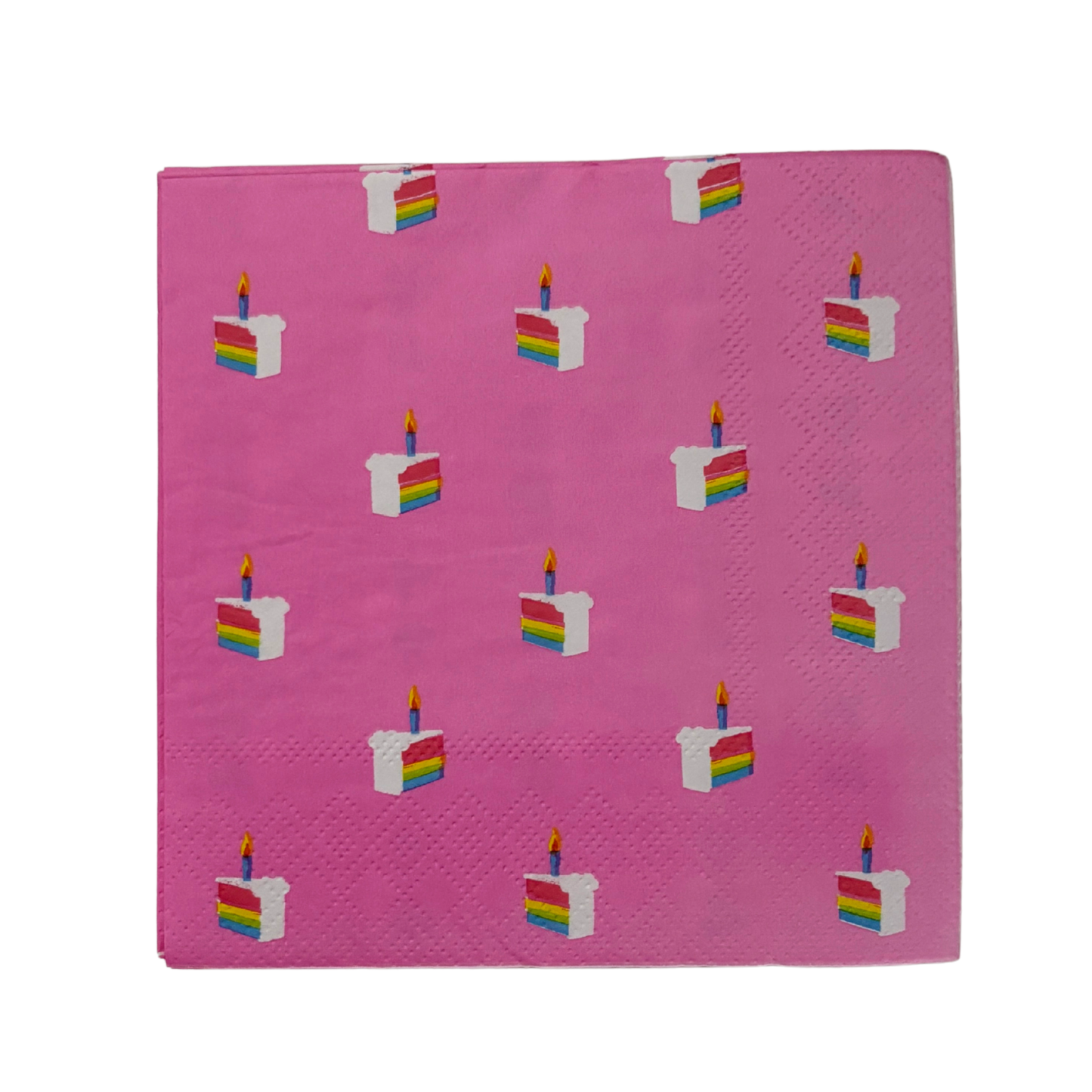 Cake Pattern Beverage Napkins | Birthday Cocktail Party Paper Napkin | 5"