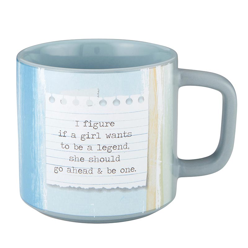 Calamity Jane "If a Girl Wants To Be A Legend" Coffee Mug | Stoneware Tea Coffee Cup | 14oz