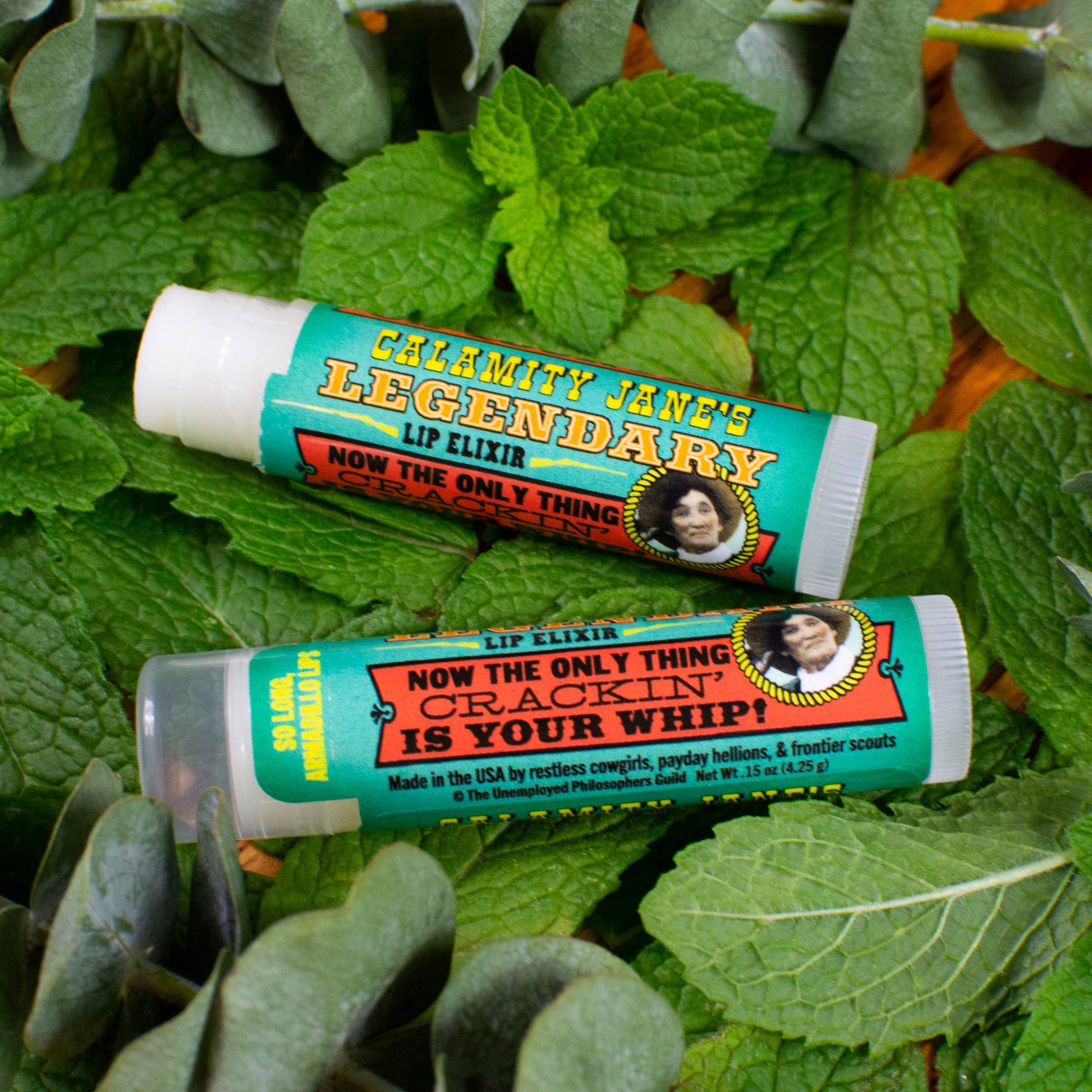 Calamity Jane Lip Balm Lip Elixir in Eucalyptus Mint Flavor | Lip Gloss Moisturizer | 15oz