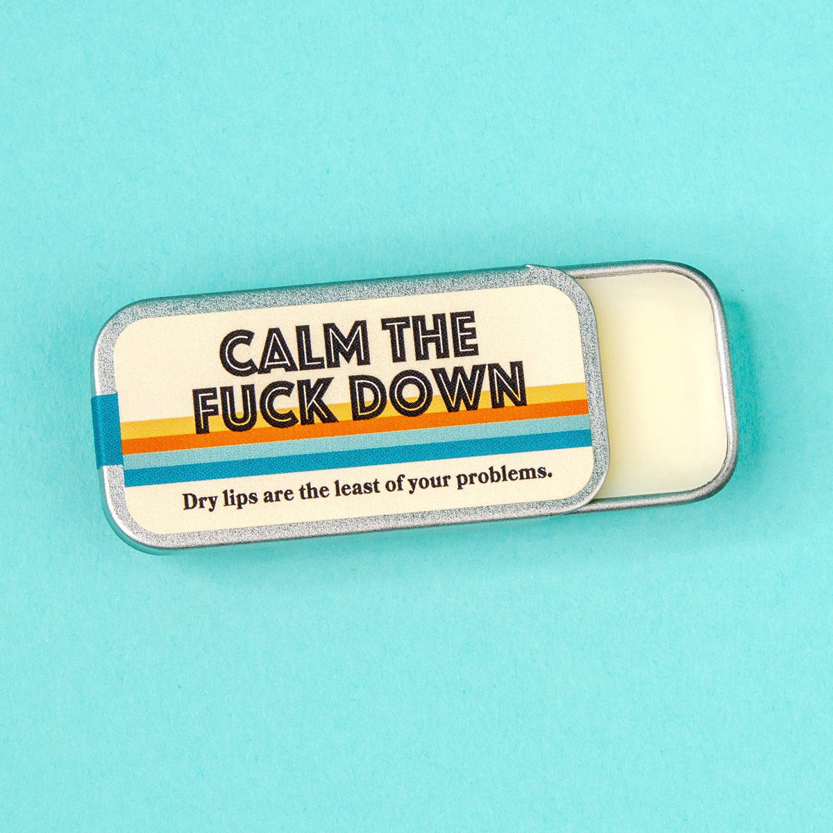Calm the Fuck Down Lip Balm | Mint Vintage-Style Tin