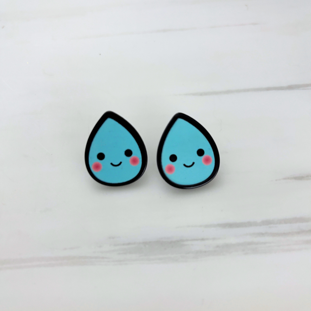 Pop Art High Gloss Statement Stud Earrings | 10 Designs to Choose From