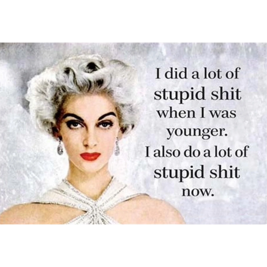 I Did A Lot Of Stupid Shit When I Was Younger. I Also Do A Lot Of Stupid Shit Now. Magnet-Ephemera-The Bullish Store