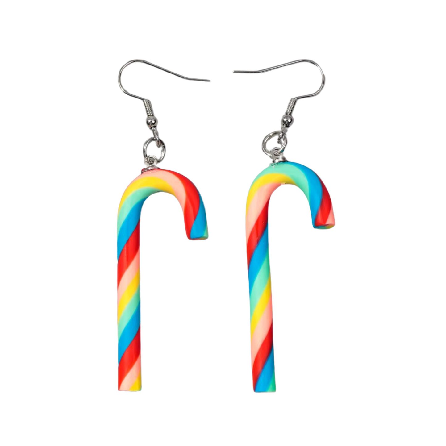 Candy Cane Earrings in Candy Stripe or Rainbow