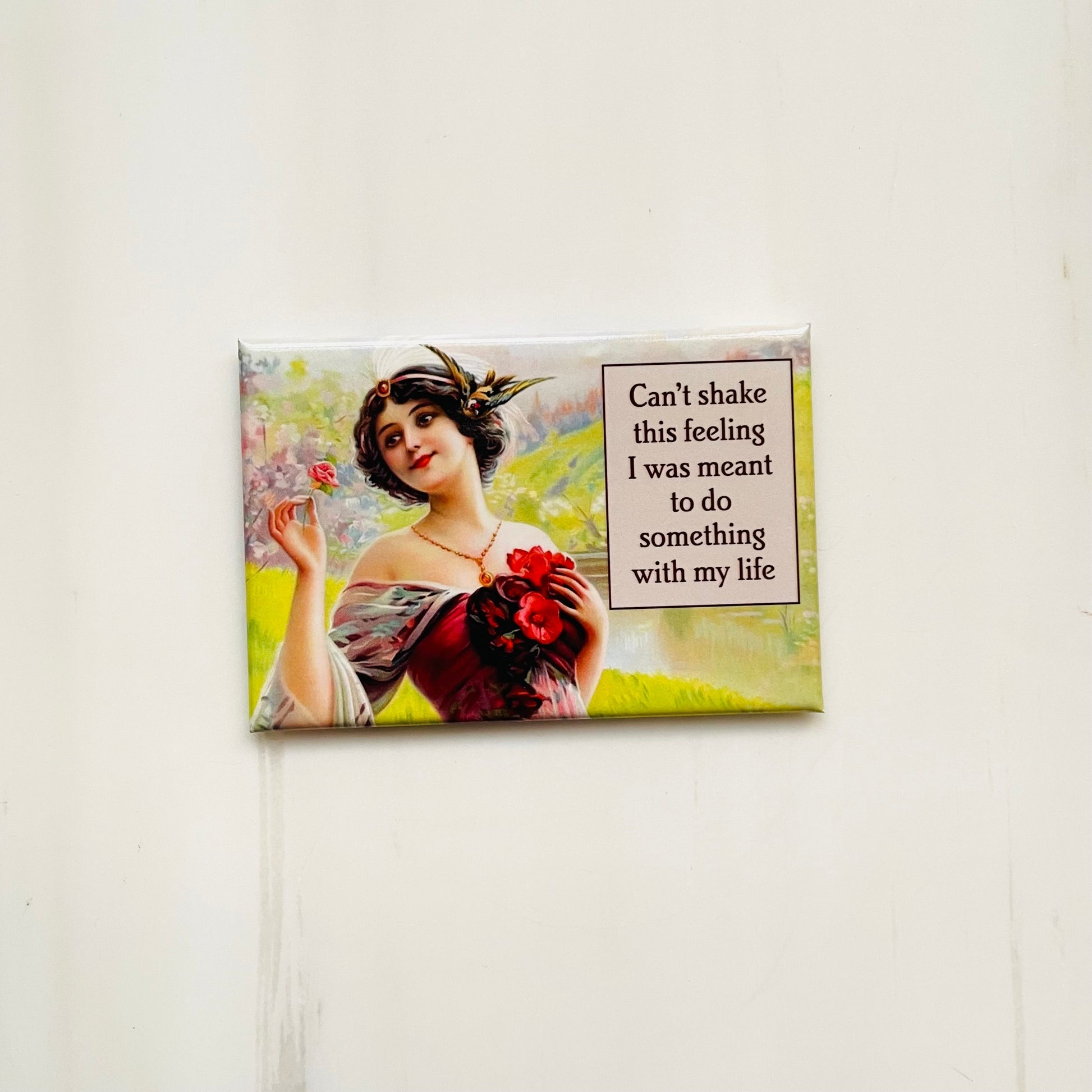 Can't Shake This Feeling I Was Meant To Do Something Rectangular Magnet | Refrigerator Magnetic Surface Decor