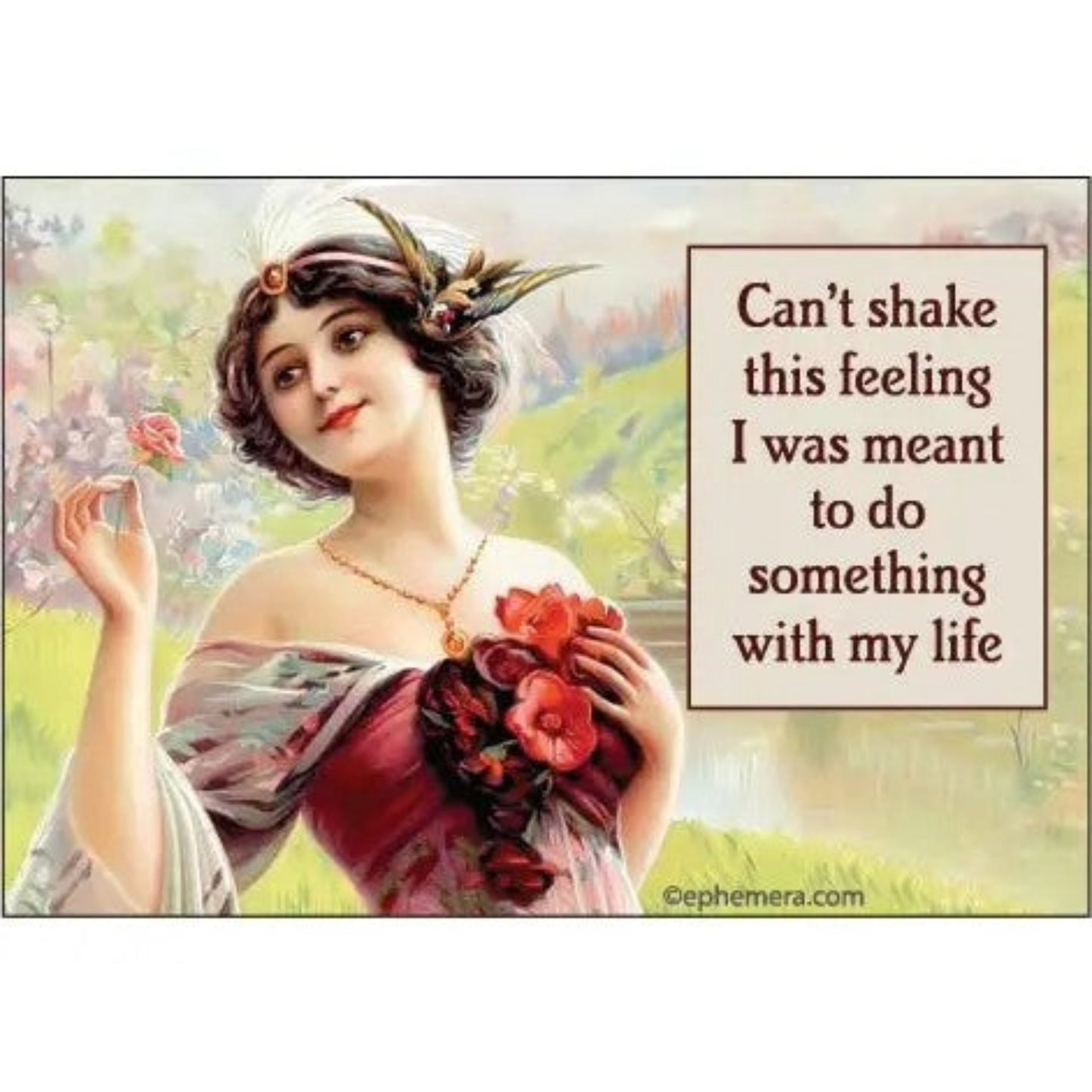 Can't Shake This Feeling I Was Meant To Do Something Rectangular Magnet | Refrigerator Magnetic Surface Decor-Ephemera-The Bullish Store