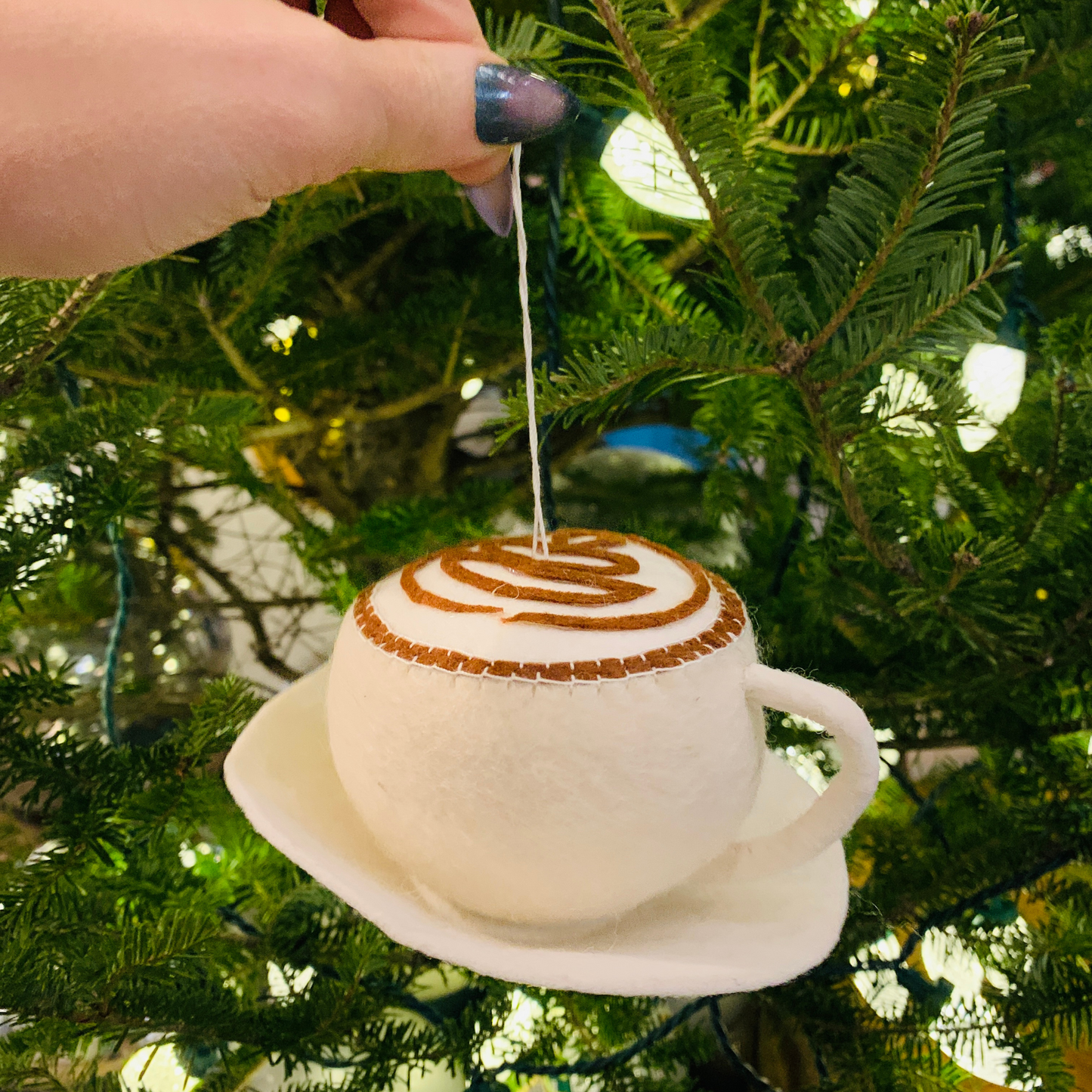 Cappuccino Felt Ornament | Handmade in Kyrgyzstan