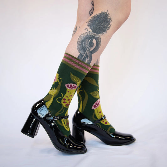 Carnivorous Pitcher Plant Crew Socks