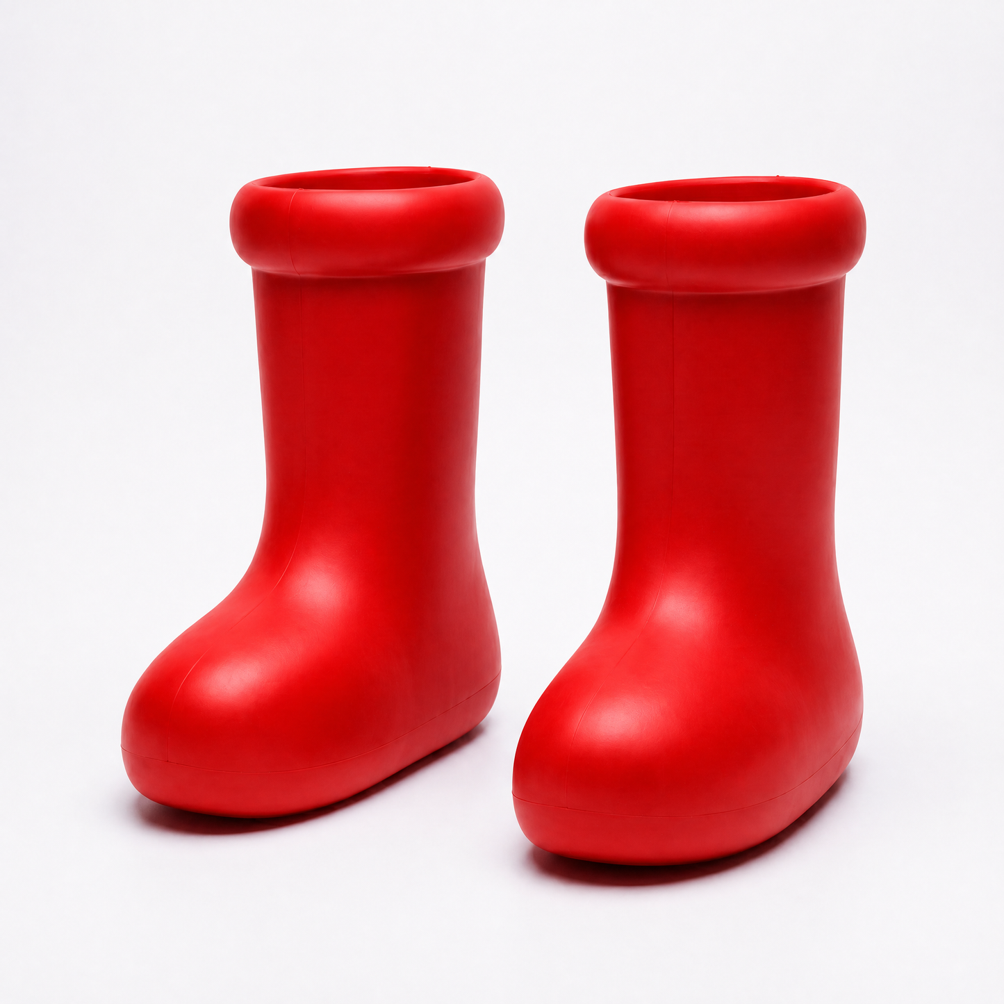 Cartoon Character Boots in Red or Black | Oversized Rounded-Toe Statement Boots