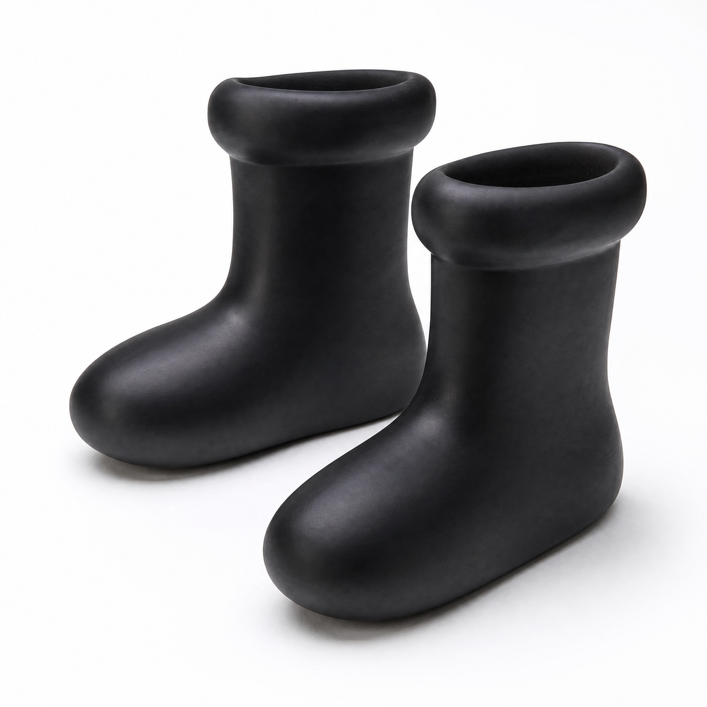 Cartoon Character Boots in Red or Black | Oversized Rounded-Toe Statement Boots