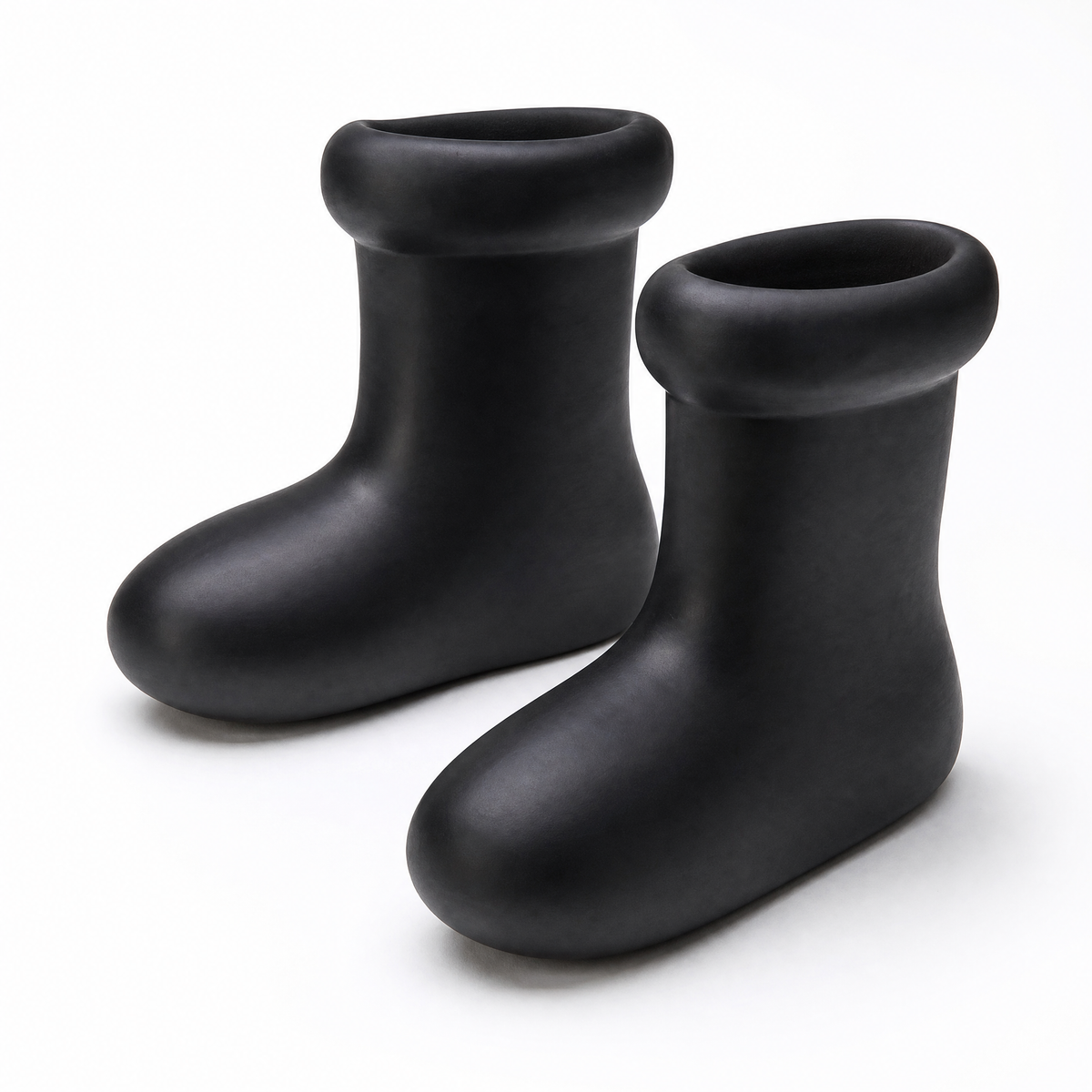 Cartoon Character Boots in Red or Black | Oversized Rounded-Toe Statement Boots-Paper & Quartz-The Bullish Store