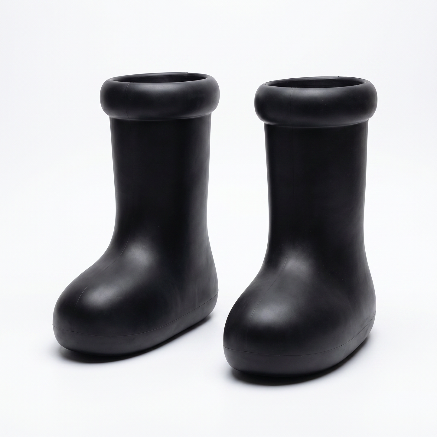 Cartoon Character Boots in Red or Black | Oversized Rounded-Toe Statement Boots