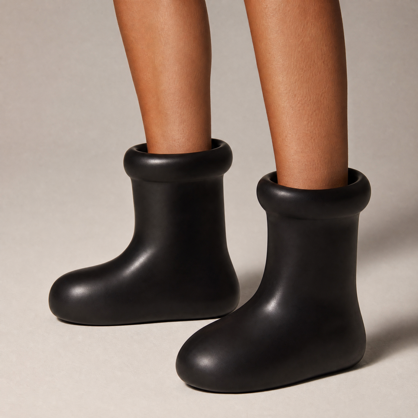 Cartoon Character Boots in Red or Black | Oversized Rounded-Toe Statement Boots-Paper & Quartz-The Bullish Store