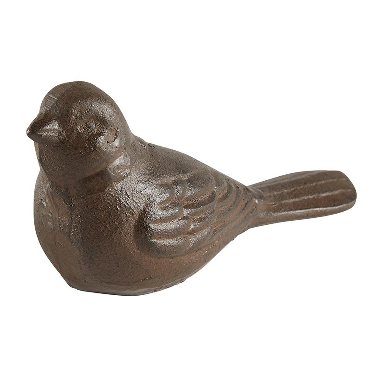 Cast Iron Bird Decor in Rustic Brown | Decorative Table Shelf Figurine