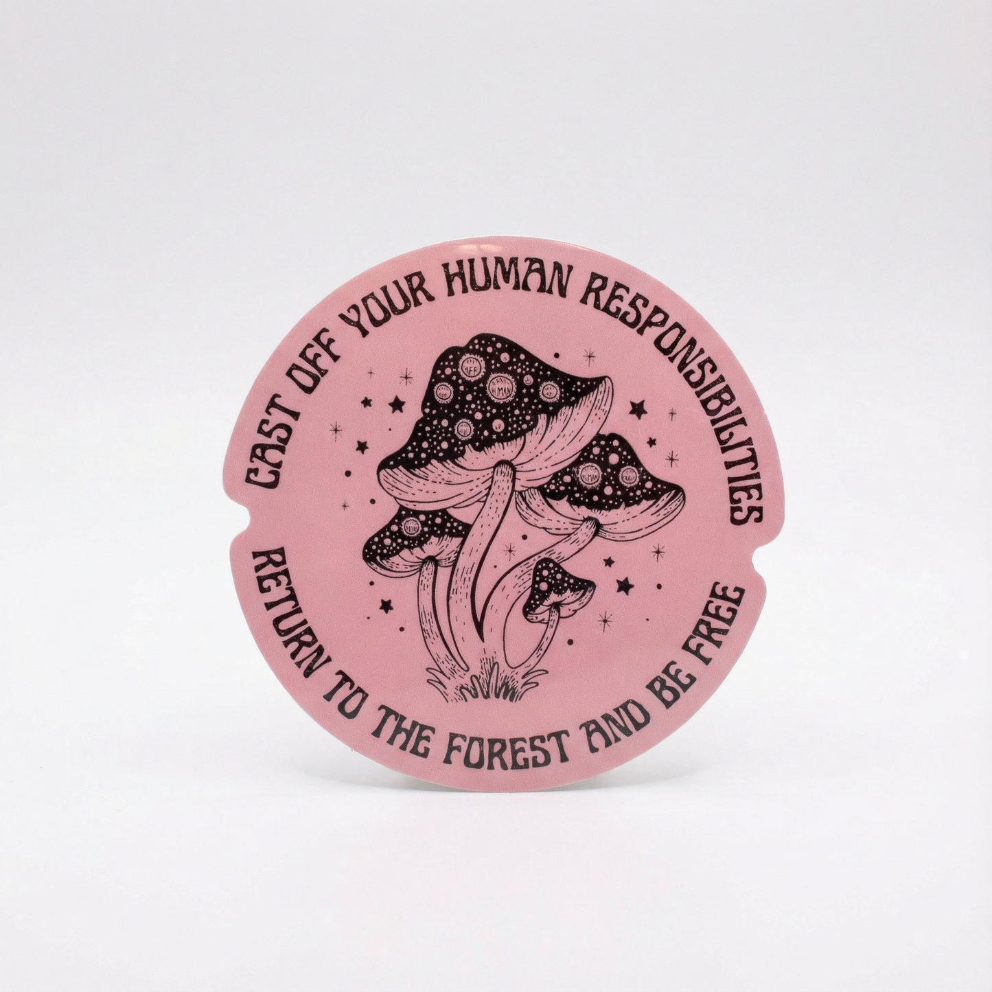 Cast Off Your Responsibilities Glossy Die Cut Vinyl Sticker 3in x 3in