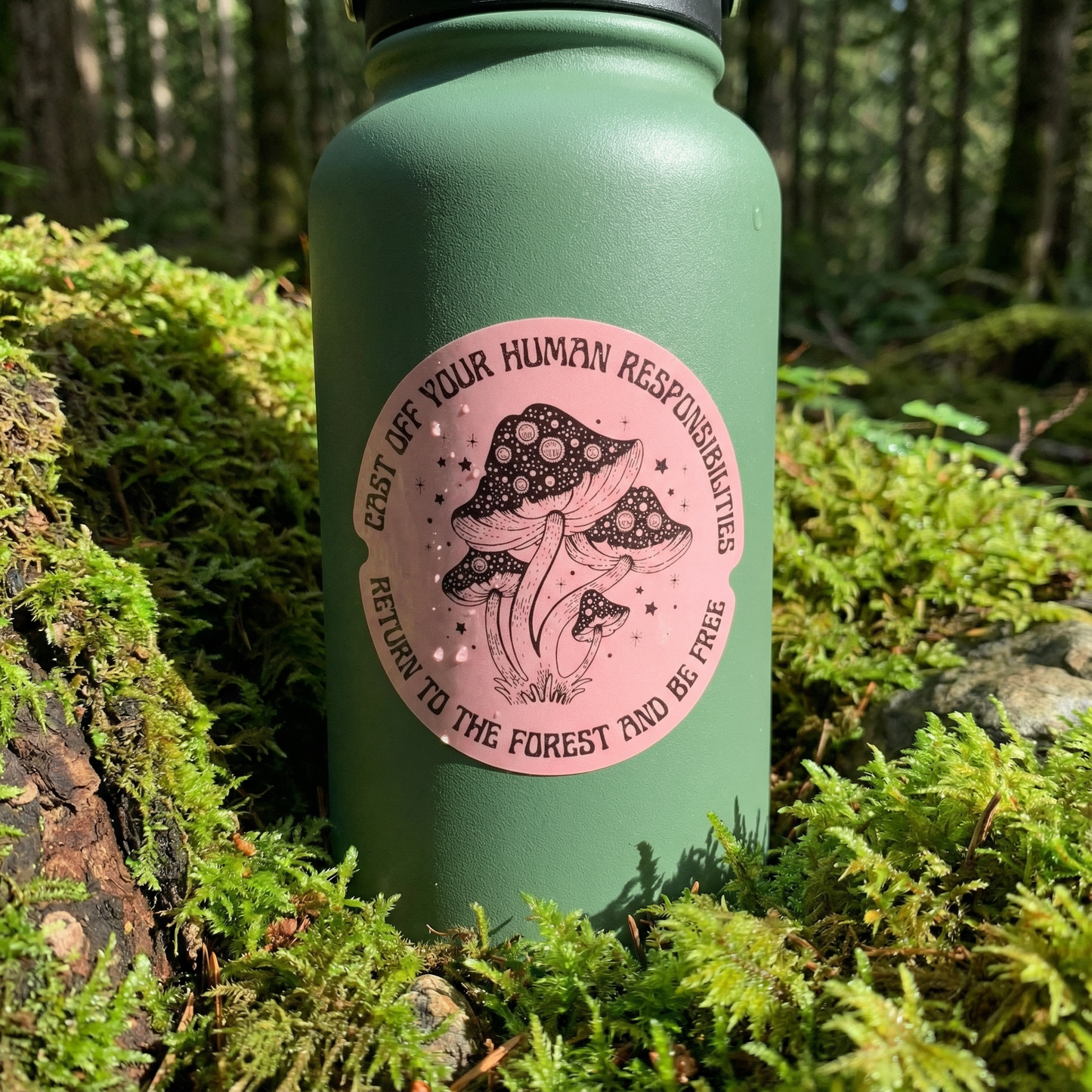 Cast Off Your Responsibilities Glossy Die Cut Vinyl Sticker 3in x 3in