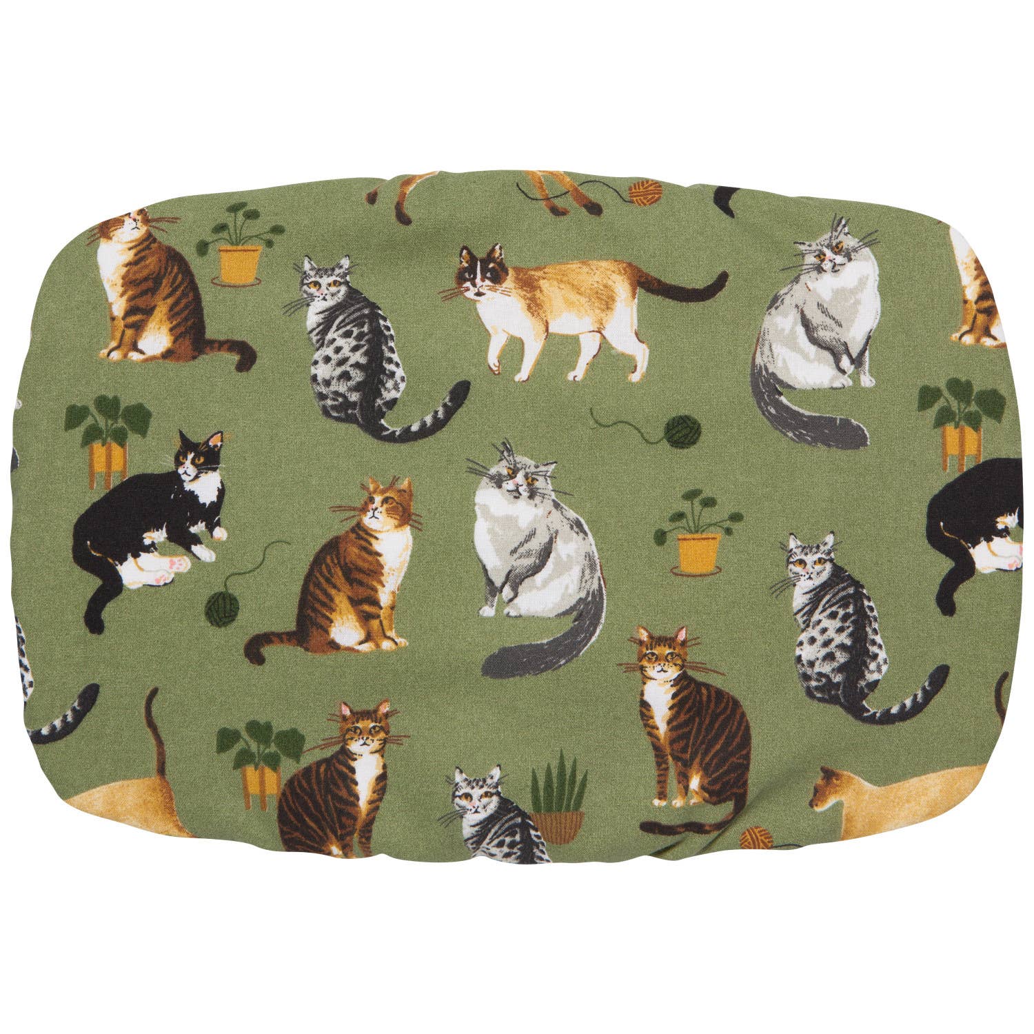 Cat Collective 13" × 9" Baking Dish Cover | Reusable Cloche in Green