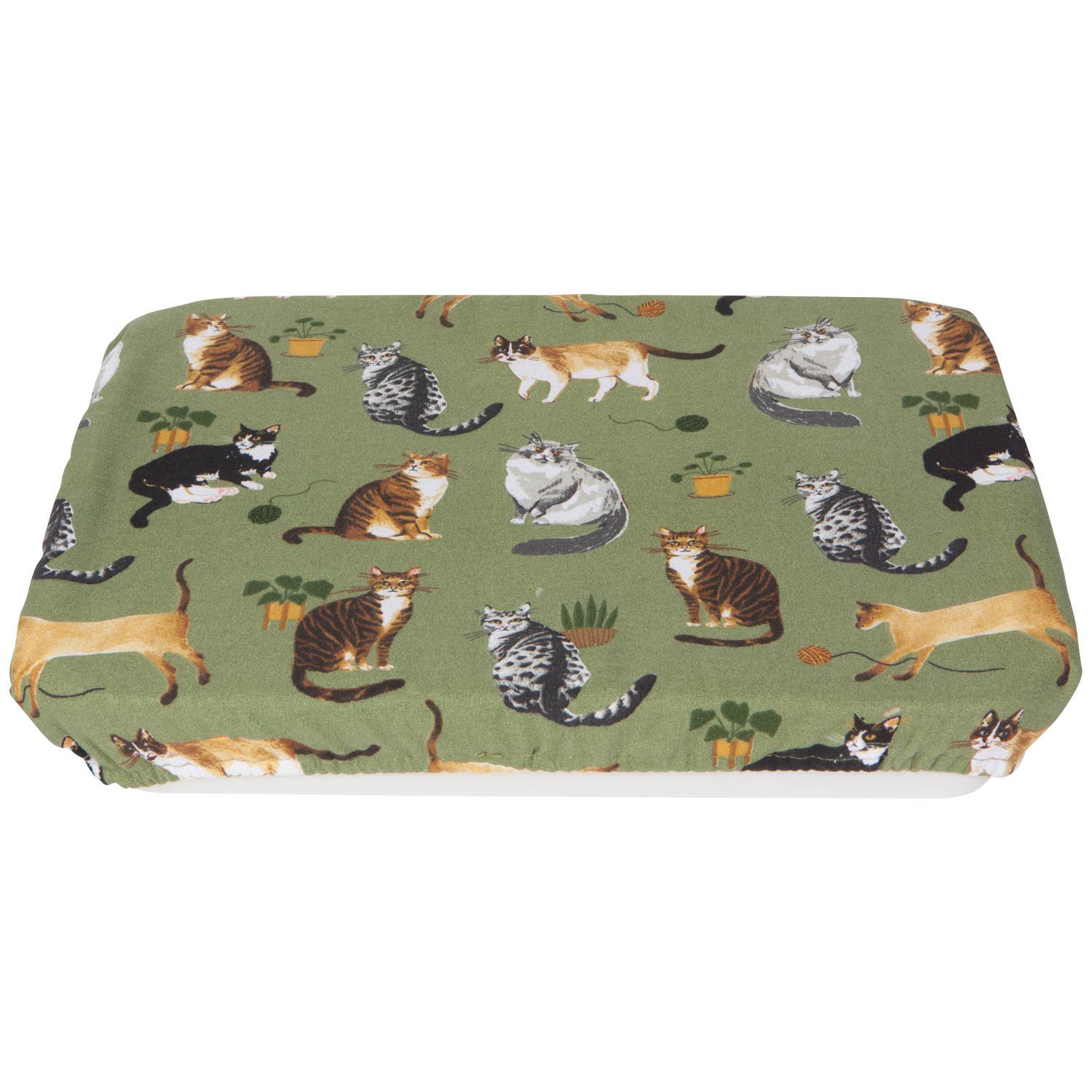 Cat Collective 13" × 9" Baking Dish Cover | Reusable Cloche in Green