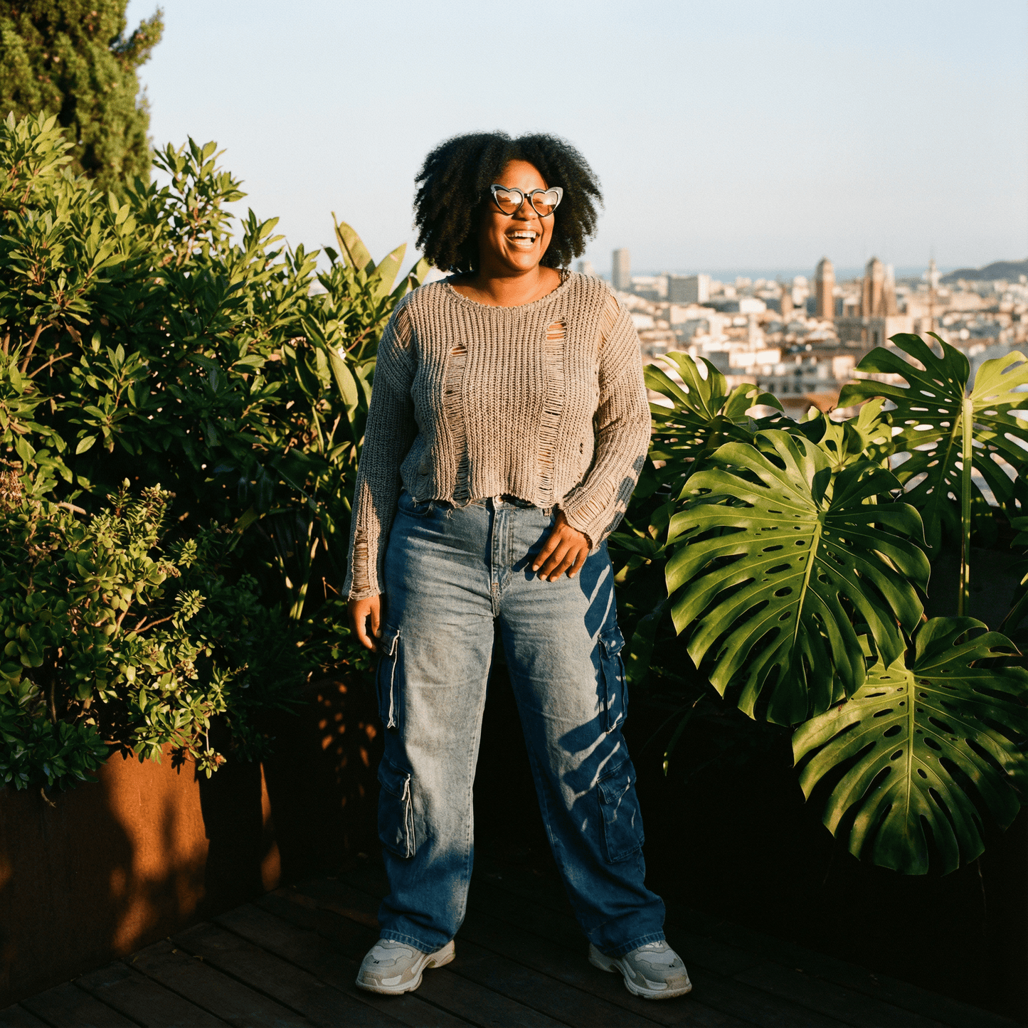 Cat Eye Heart Shape Sunglasses | Retro Festival Color Tinted Sunnies