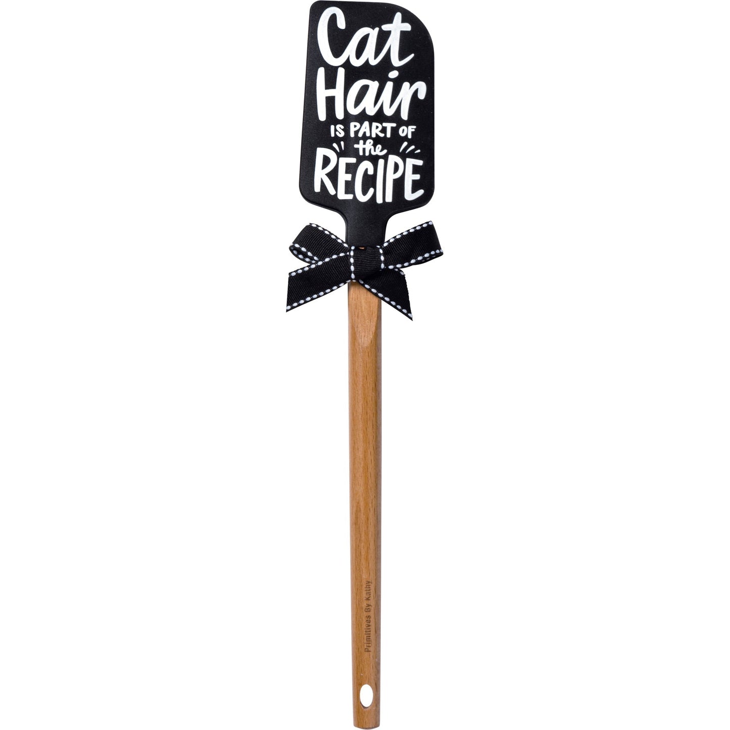 Cat Hair Is Part of The Recipe Spatula With A Wooden Handle