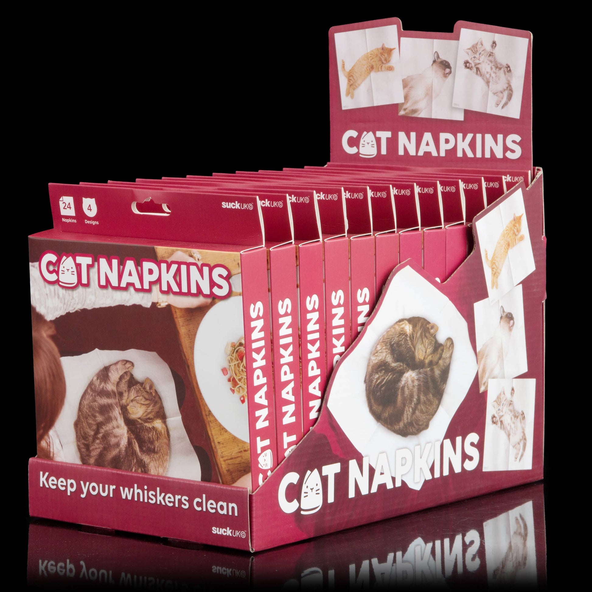 Cat Illusion Paper Napkins | 4 Different Designs to Place in Your Lap