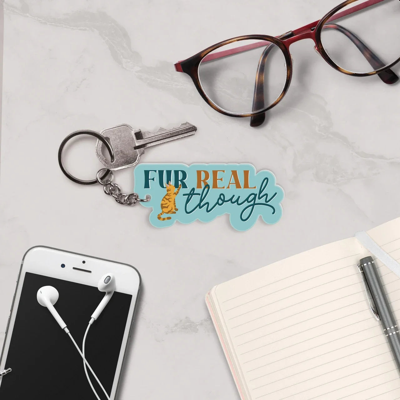 Cat Lover Acrylic Keychains | Fur Real Though and You Are Pawfection