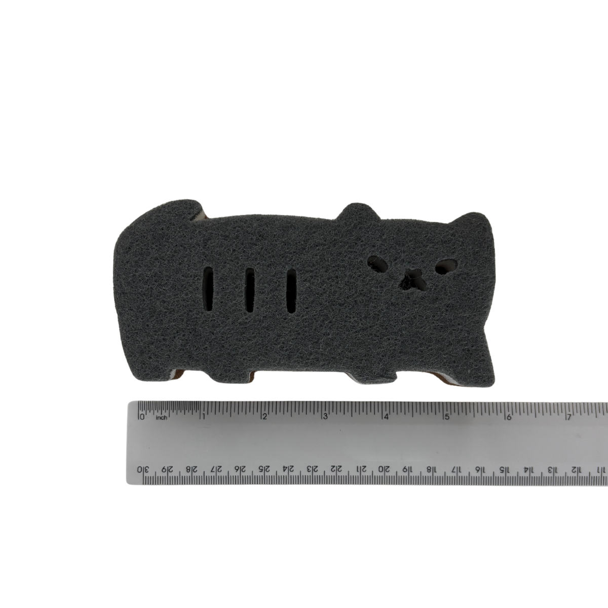 Cat Shaped Kitchen Sponges | Set of 4 | Standing & Lounging Cats | Black, Gray & White