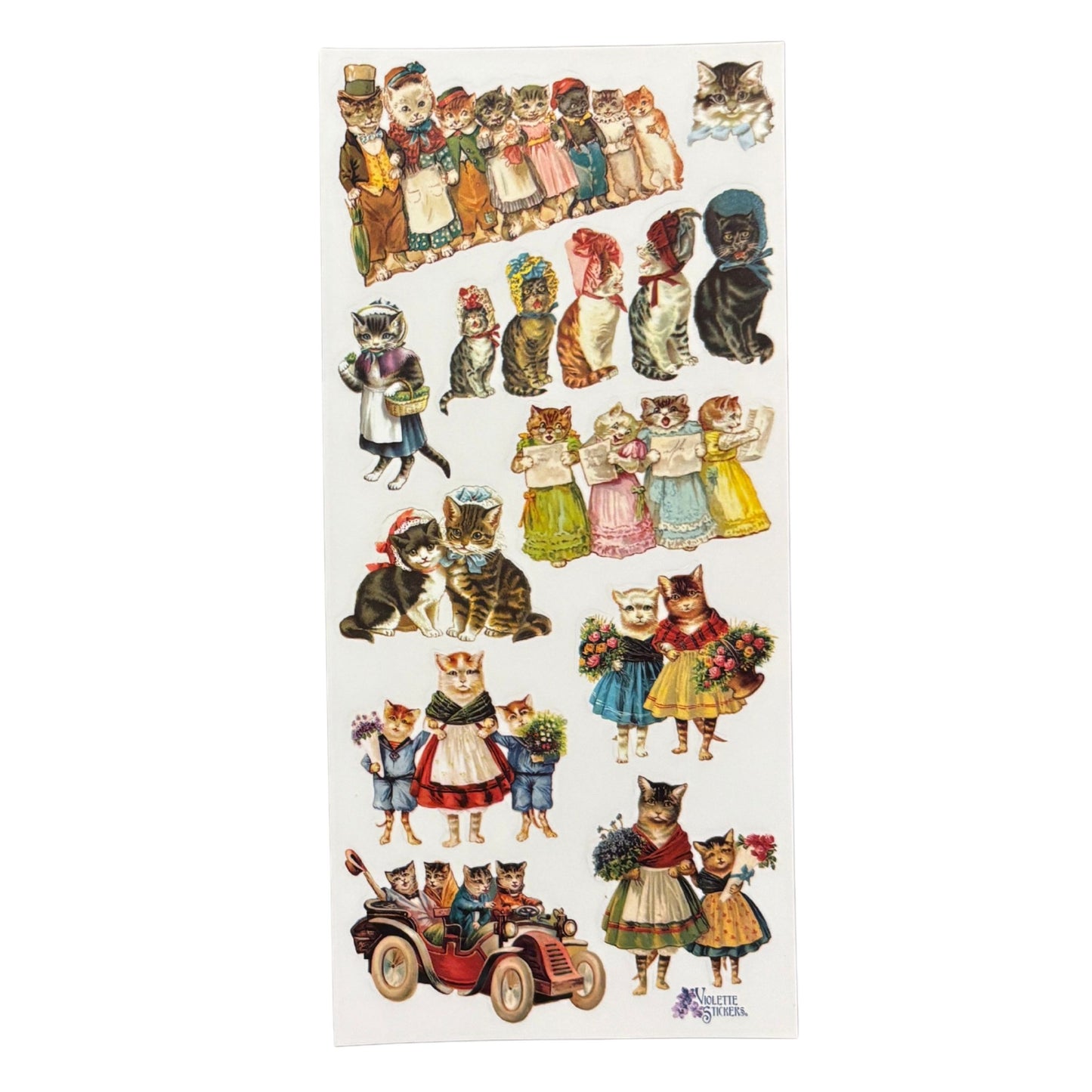 Cat Sing-a-long Stickers | 4" x 4" Stickers | 2 Sheets