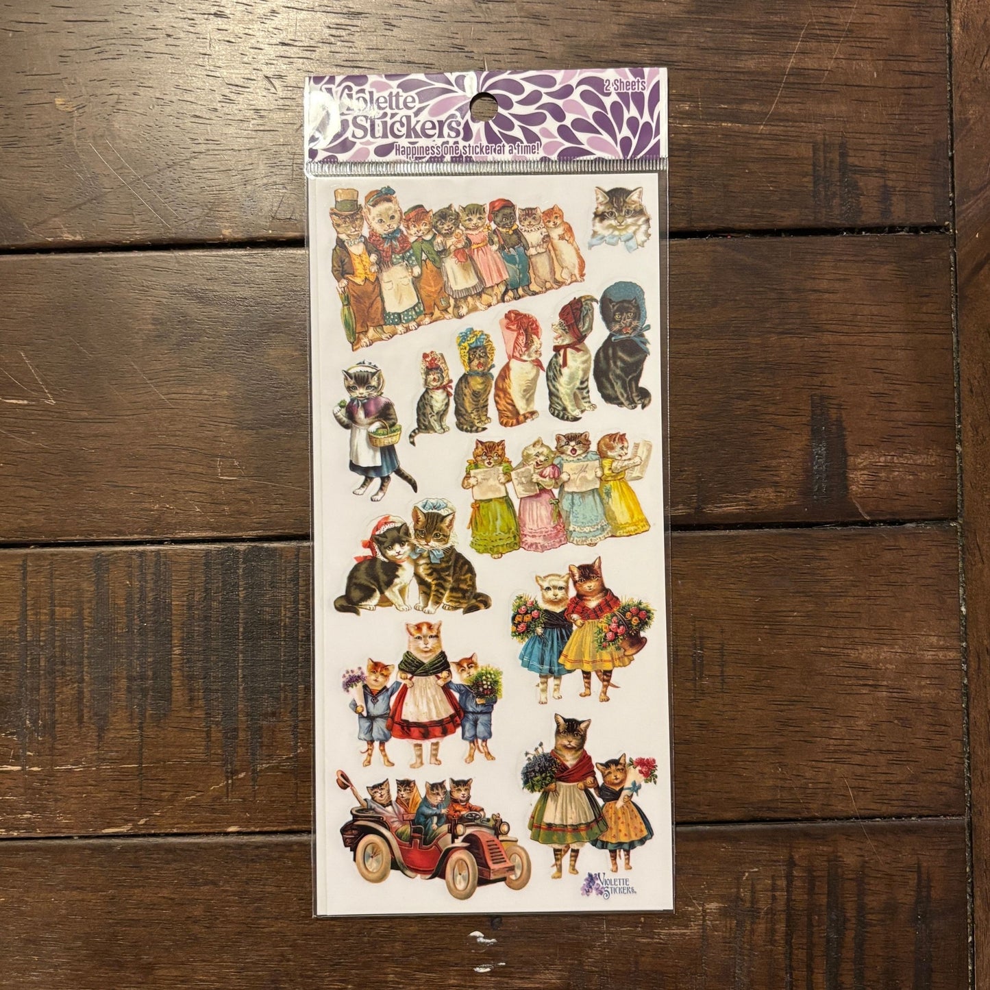 Cat Sing-a-long Stickers | 4" x 4" Stickers | 2 Sheets