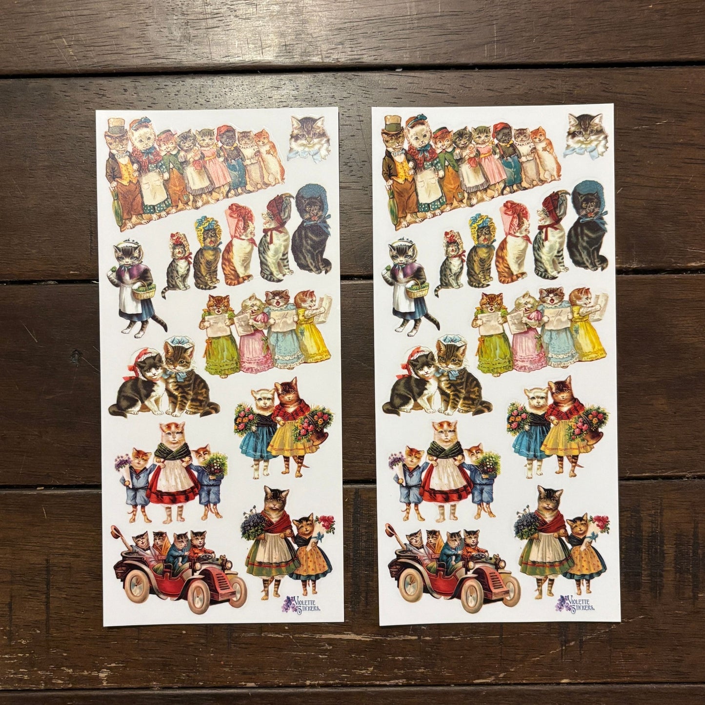 Cat Sing-a-long Stickers | 4" x 4" Stickers | 2 Sheets