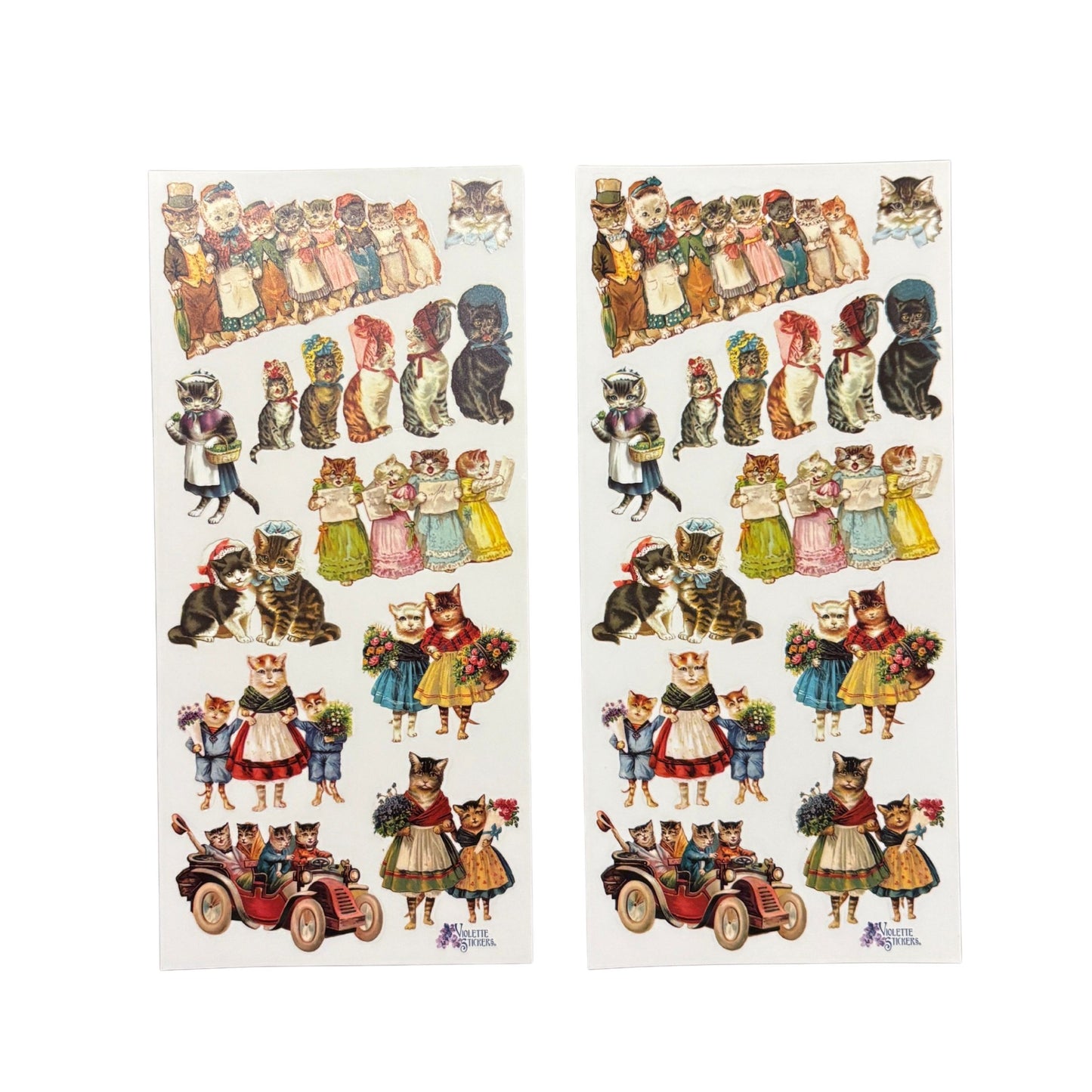 Cat Sing-a-long Stickers | 4" x 4" Stickers | 2 Sheets