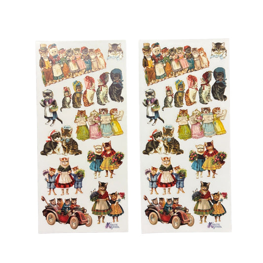 Cat Sing-a-long Stickers | 4" x 4" Stickers | 2 Sheets-Violette Stickers-The Bullish Store