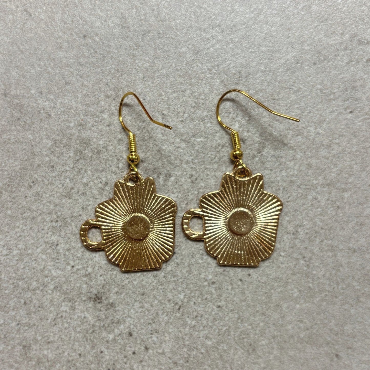 Cat in Blue Flora Coffee Cup Earrings | Cute Cat Lover Gift & Whimsical Coffee Jewelry