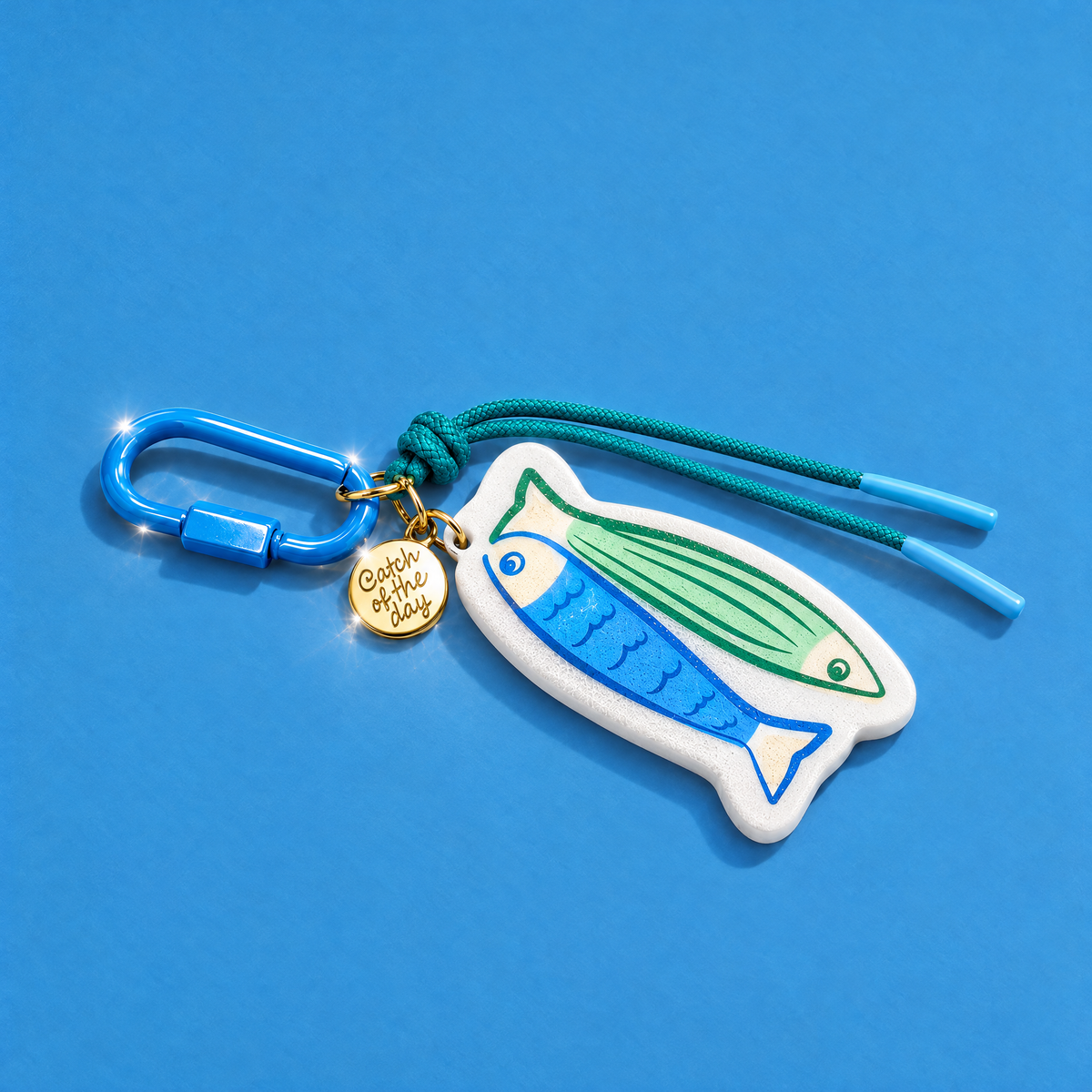 Catch of the Day Keychain | Fish-Shaped Floating Keychain | Sardine Trend-NPW-The Bullish Store