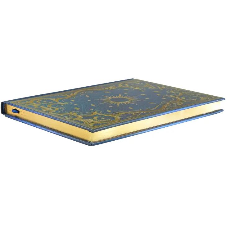 Celestial Journal in Blue and Gold | Sketching, Journaling | 6-1/4'' wide x 8-1/4''