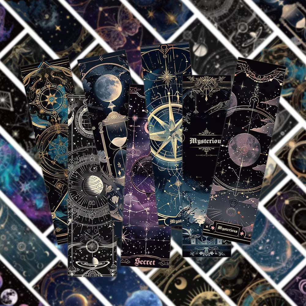 Celestial Tarot Bookmark Set of 30 | Moon & Occult Art Cardboard Bookmarks, Assorted