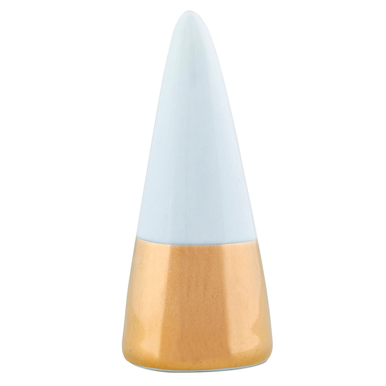 Ceramic Ring Cone Holder in Blue | Jewelry Display Stand for Dresser or Desk | 3”