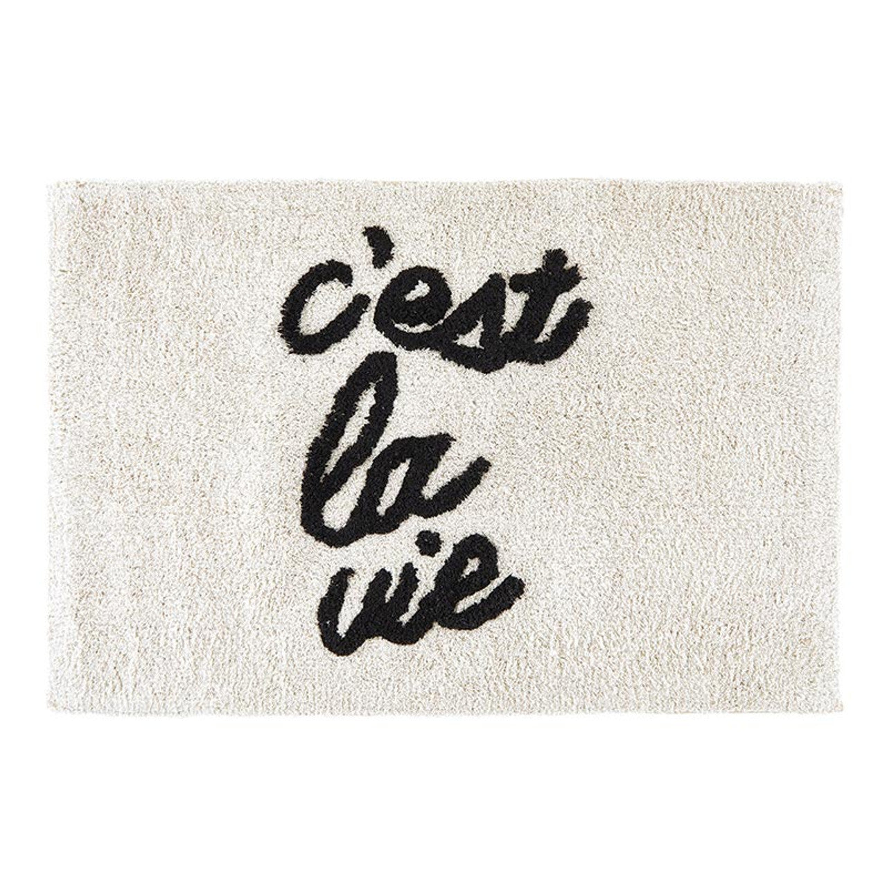 C'est la Vie Bath Mat | Soft Bathroom Rug | 20" x 30"