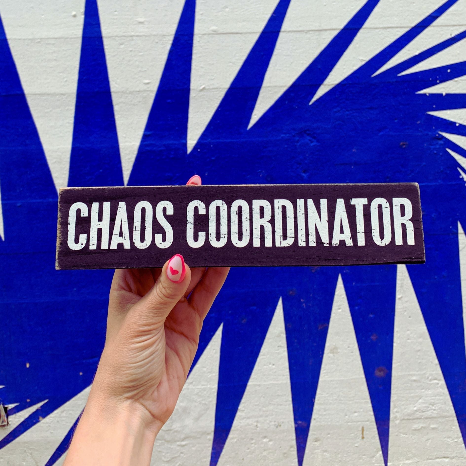 Chaos Coordinator / Director Of Sarcasm Reversible Wooden Desk Plate