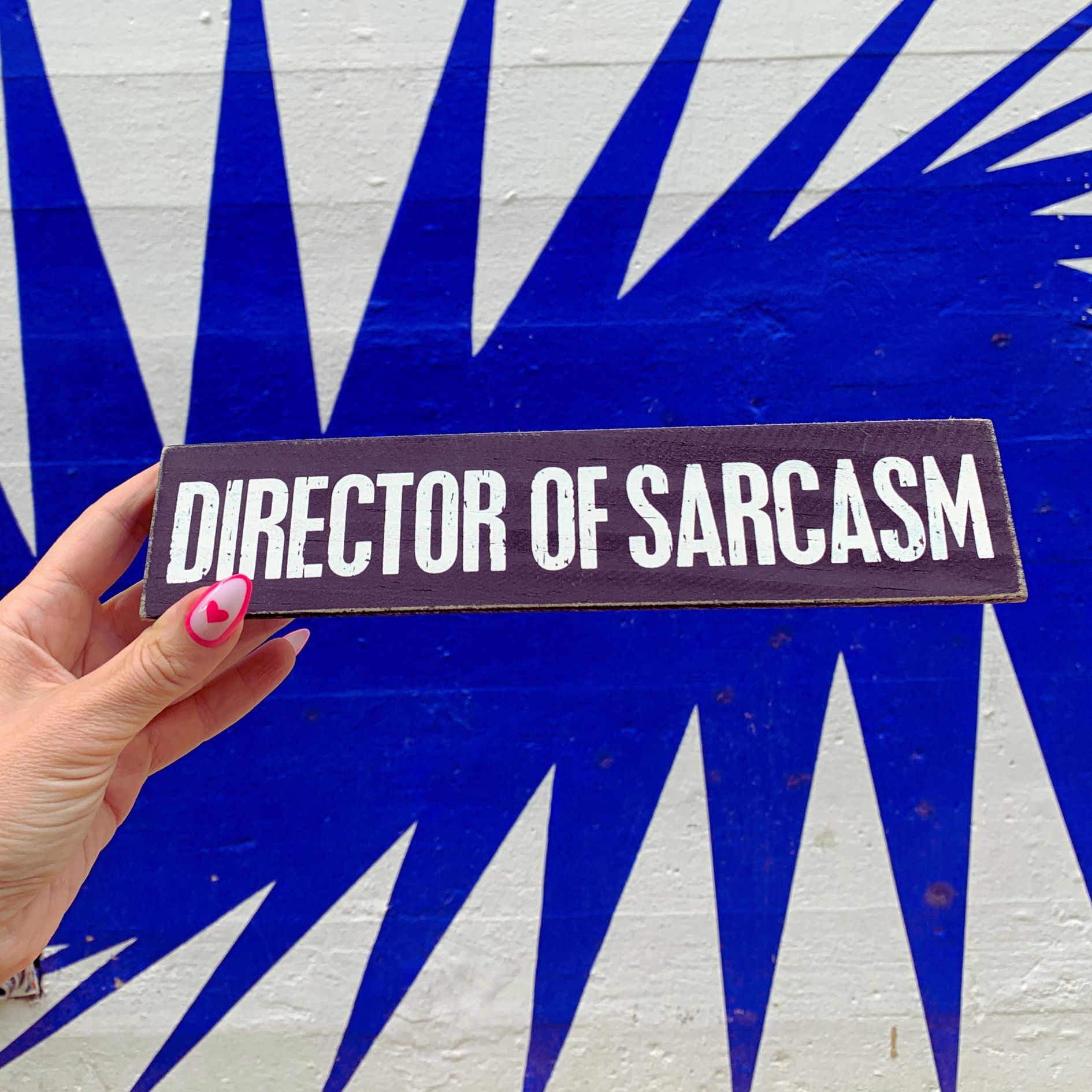 Chaos Coordinator / Director Of Sarcasm Reversible Wooden Desk Plate