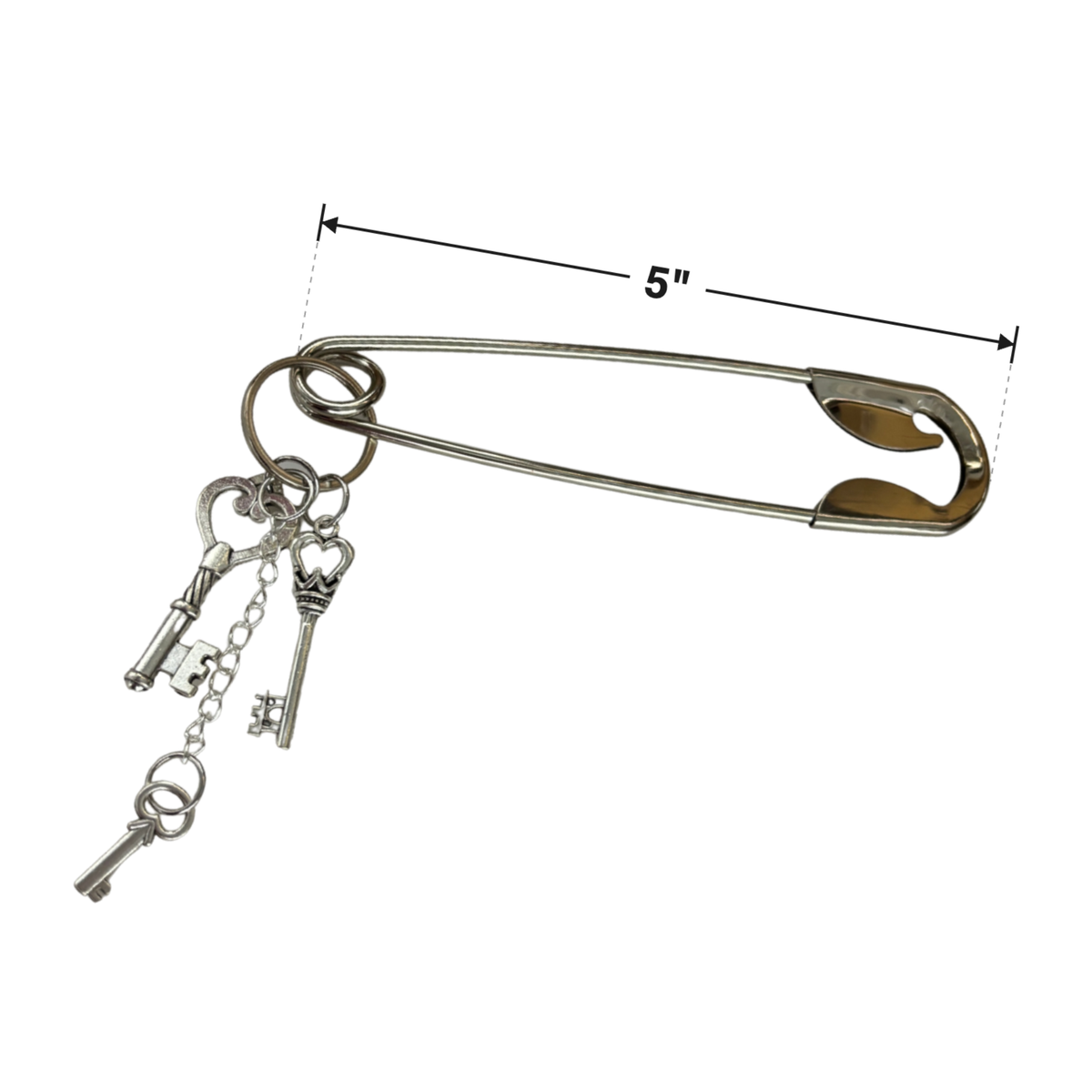Charmed Safety Pin Hair Clip | Victorian Keys | Handmade | GetBullish