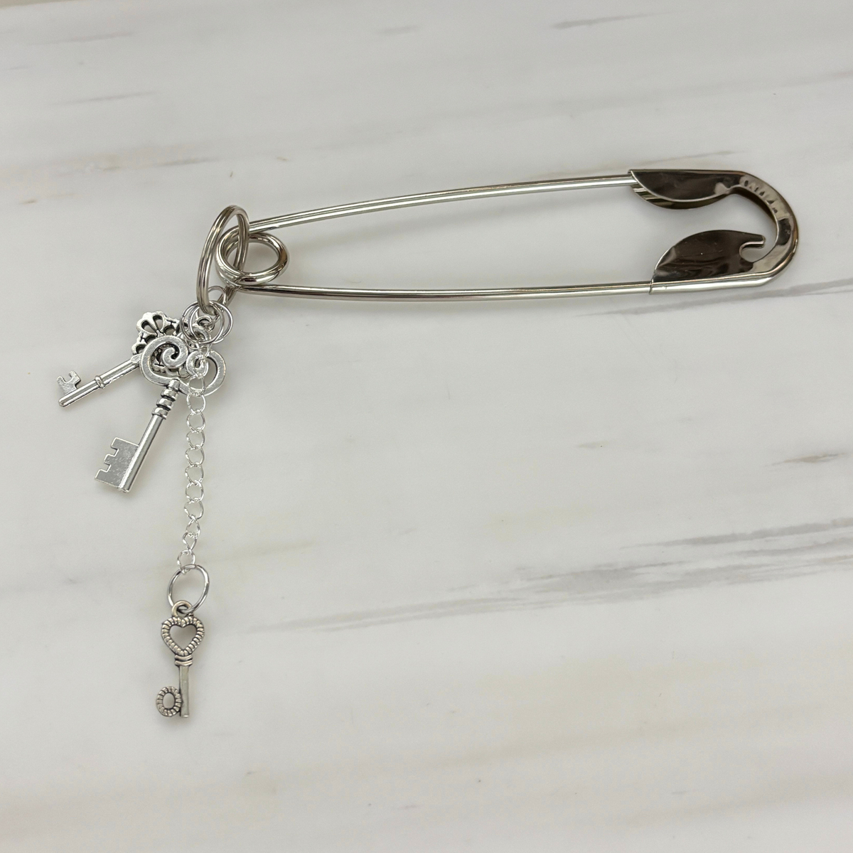 Charmed Safety Pin Hair Clip | Victorian Keys | Handmade | GetBullish