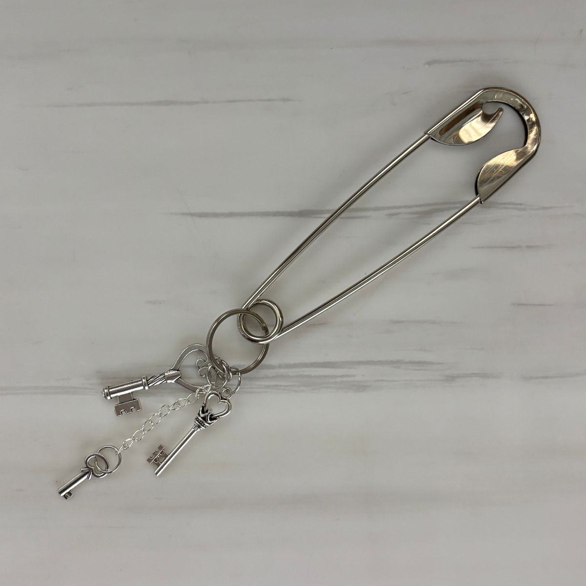 Charmed Safety Pin Hair Clip | Victorian Keys | Handmade | GetBullish
